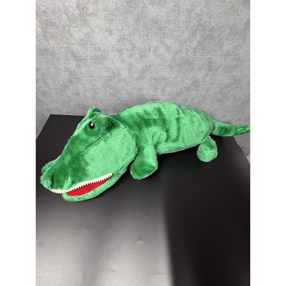 Vintage KJN Alligator Plush 21" Zipper Mouth Korea Rainbow Tag Toy